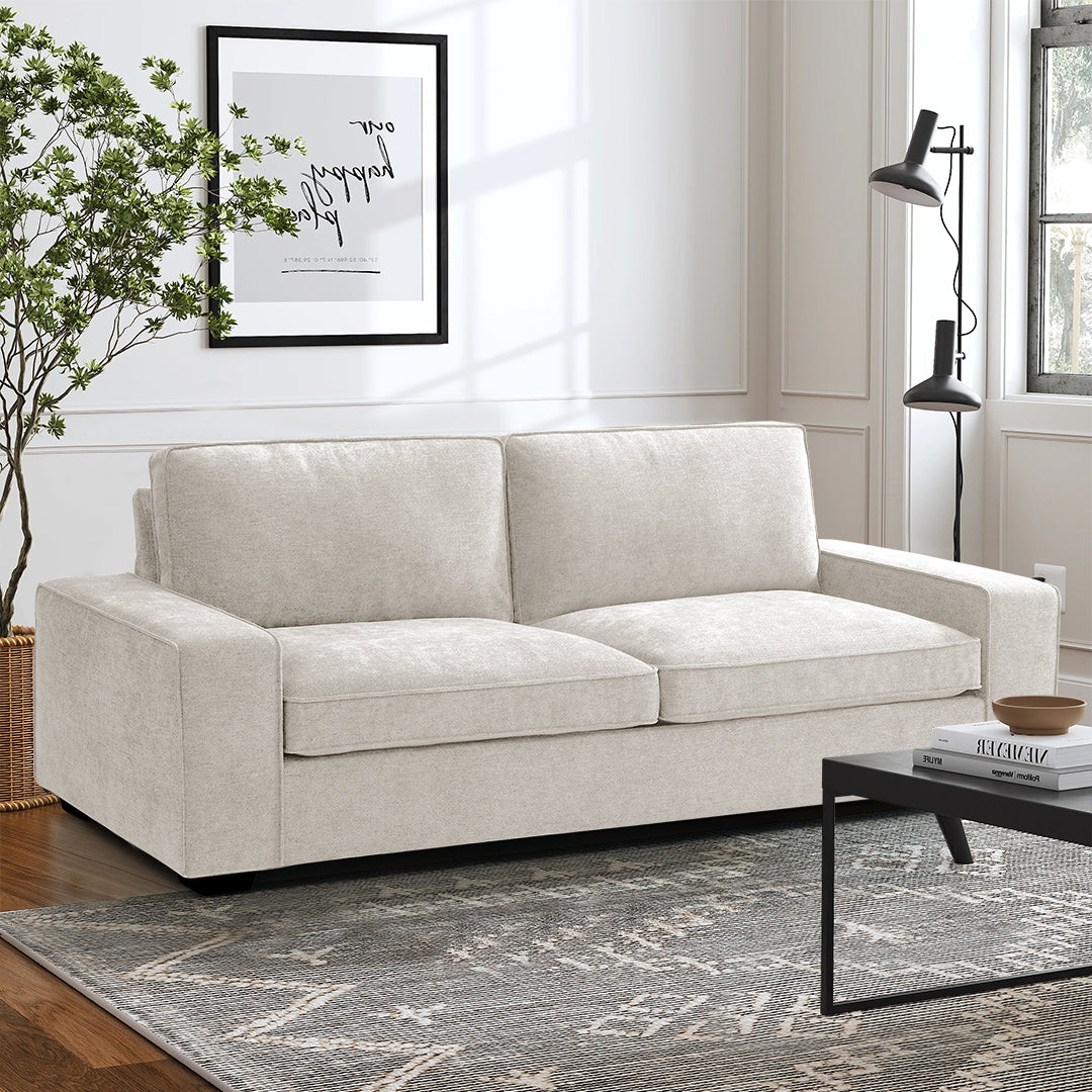 Modern Sofa, Solid Wood Frame, Removable Back and Seat Cushions, 71.25" Wide 2 seater, 88.58" Wide 3 Seater Living Room Oversized Sofa